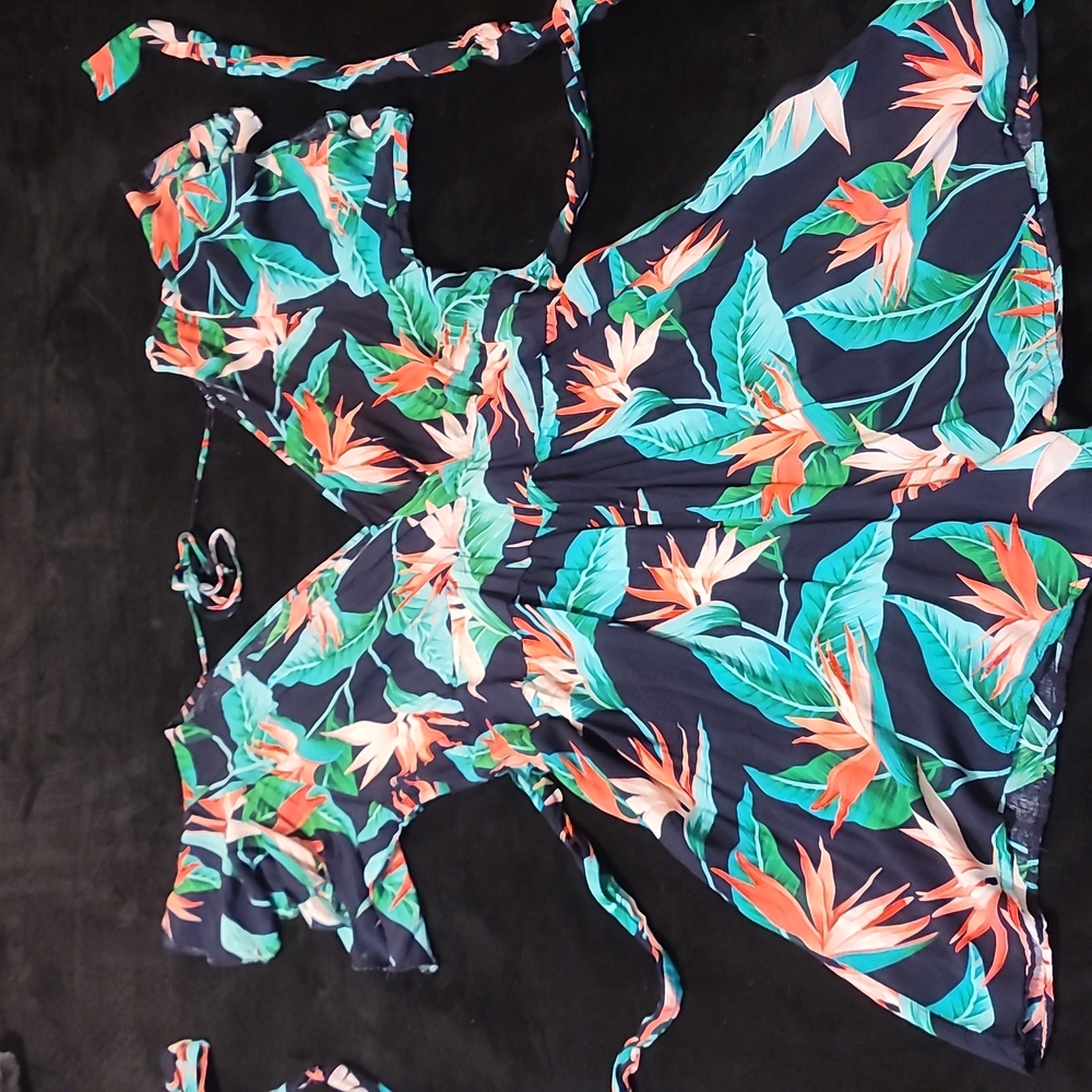 Shein Curve Floral Romper, 1X